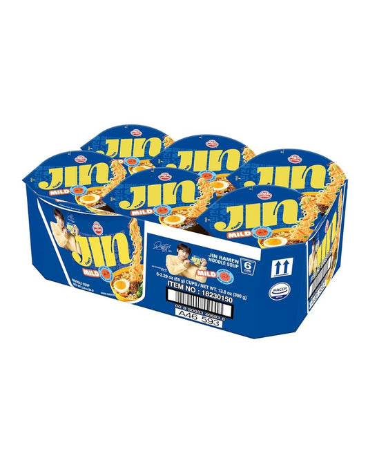 Sopa Instantánea 6 Ramen Coreana Ottogi Jin Vaso Mild 65g Version BTS