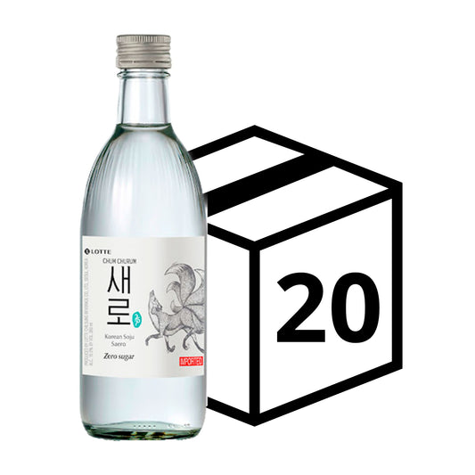 1 Caja de 20 Botellas Bebida Coreana Licor Searo Zero Azucar Soju Sabor Original