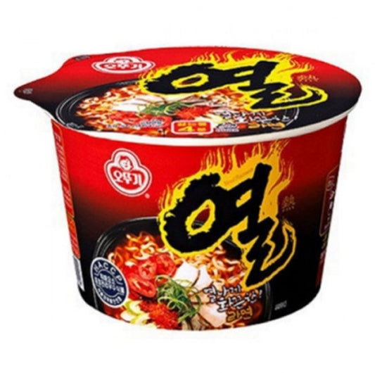 Sopa Instantánea Ramen Coreana Ottogi Hot Ramen Super Picante 110g Vaso Grande 1 cup