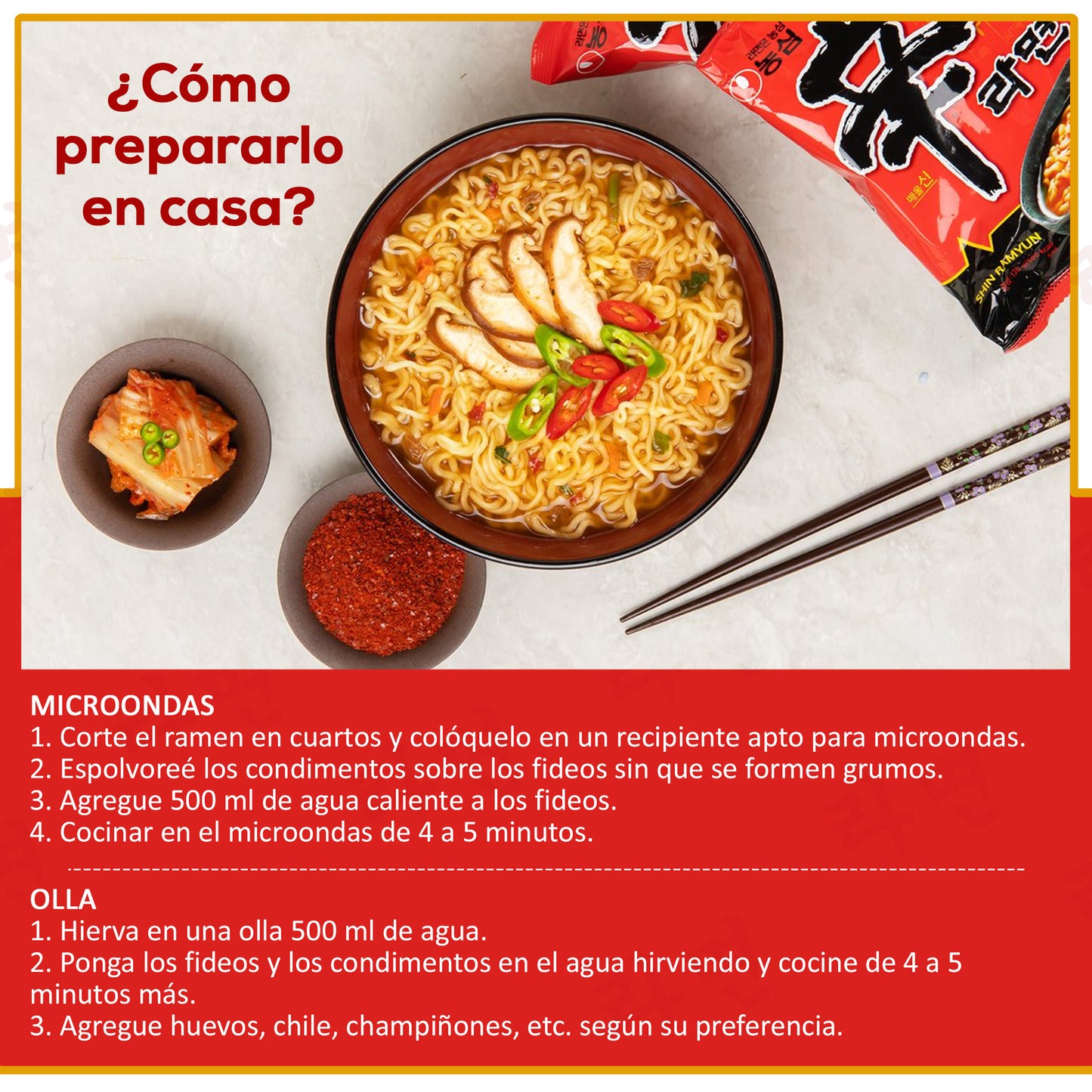 농심 신라면 / Ramen Instantáneo Picante Coreano Shin Ramen 1 Bolsa