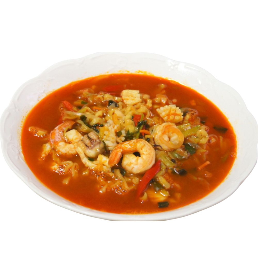 매콤 해물라면 / Ramen Picante con Mariscos